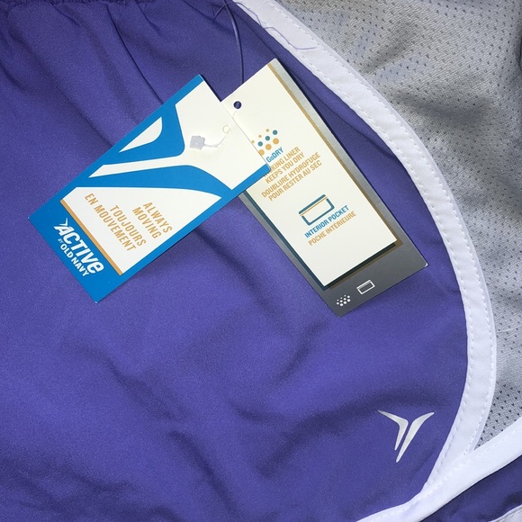 3/$15 Purple Active Wear Shorts with Wicking Liner - Fitness Workout Athleisure - Picture 3 of 3